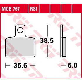 BRAKE PADS TRW MCB767 STANDARD