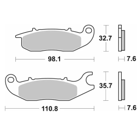 SBS 797HS Stabdžių Trinkelės Honda CBF / CBR / CT / MSX / ST / Z 125cc 04->