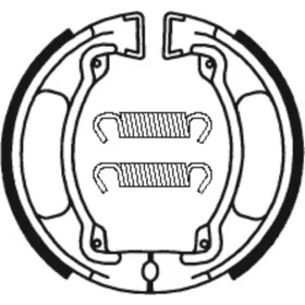 TECNIUM Scooter/Street/Off-Road Organic Brake shoes BA032 Yamaha Axis / Chappy / DT / IT / TY / YZ 50-175cc 74-93