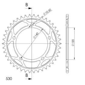 Supersprox Rear sprocket 1800.42 42t