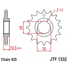 Front sprocket JTF1332