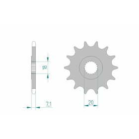 AFAM Steel Standard Front Sprocket 22203 - 520 11-13 teeth SUZUKI RM-Z 250 07-12