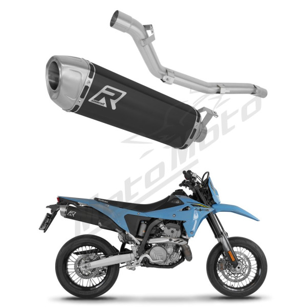 Dominator Exhaust Silencer Muffler S6 BLACK + dB killer Suzuki DR-Z4SM 2025-2026