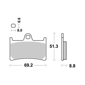 Sbs stabdžių trinkelės 634DS-1 Dual Sinter Yamaha