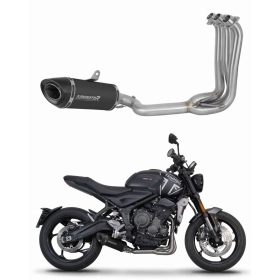 Triumph Trident 660 2021- 2024 Dominator Full Exhaust System HP8 BLACK + dB killer