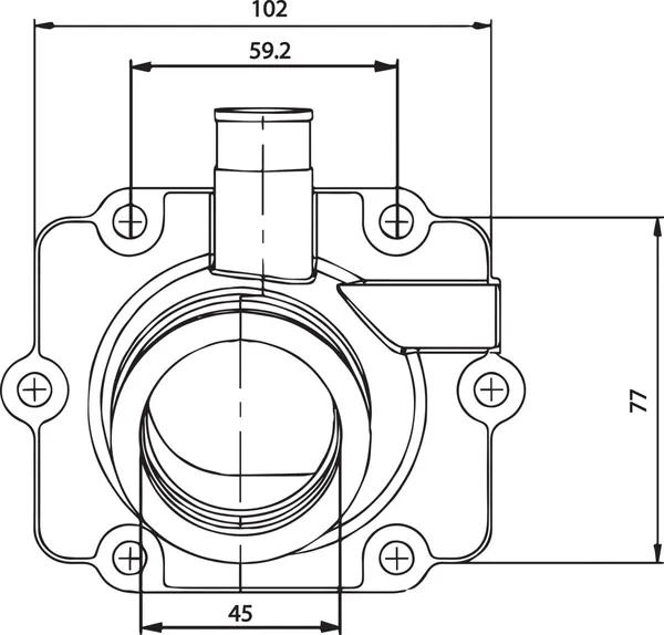 KIMPEX Carburetor Mounting Flange Polaris Edge / XC 600-800 2001