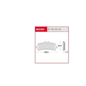 TRW TRQ Brake Pad Sintered Race Aprilia / Ducati / Husqvarna / Kawasaki / KTM / MV Agusta / Suzuki / Triumph 450-1300cc 07-22