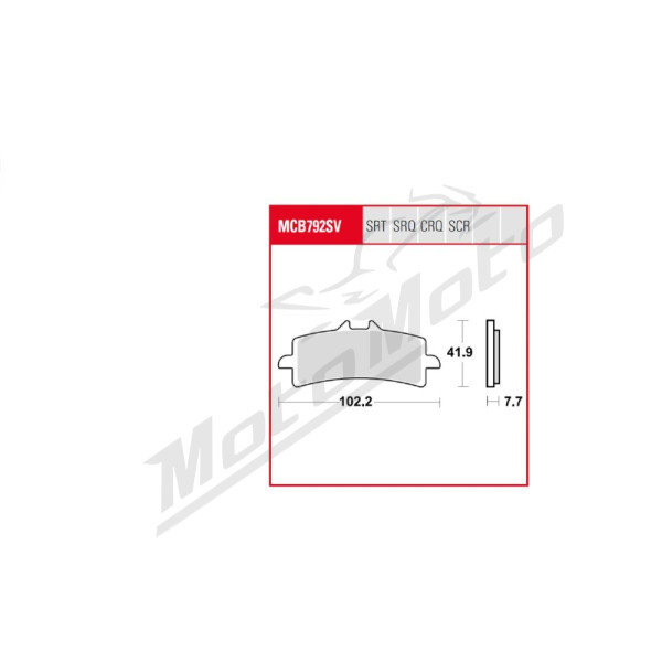 TRW TRQ Brake Pad Sintered Race Aprilia / Ducati / Husqvarna / Kawasaki / KTM / MV Agusta / Suzuki / Triumph 450-1300cc 07-22