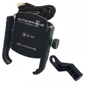 PHONE HOLDER MOTOCRAB v2 WITH USB CHARGER (FASTENING ON HANDLEBAR)