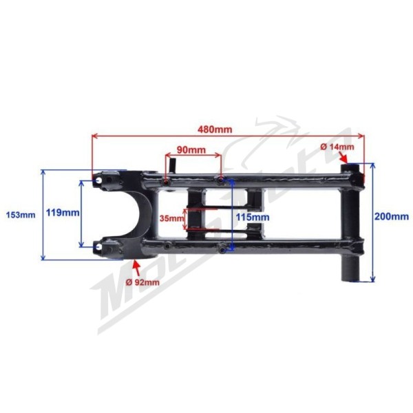 IŠPARDAVIMAS! Galinė šakė SHINERAY ATV XY250ST-4B