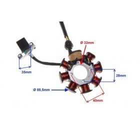 Generatorius SHINERAY XY150-17 150cc 4T 5laidų