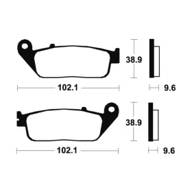 TECNIUM Street Performance Sintered Metal Brake pads - MF200 Honda CB / CBF / CBR / CL / CMX / CTX / NC / NX / VT / XL  125-1000cc 94-24