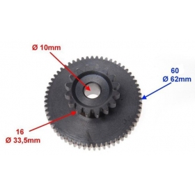 Starter bendix gear SHINERAY ATV250 ST-9E / STXE 16+60teeth