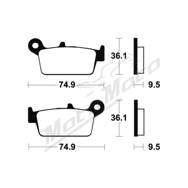 TECNIUM MX/ATV Sintered Metal Brake pads Yamaha / Honda / TM Racing / Gas Gas / Kawasaki 85/600 76-26