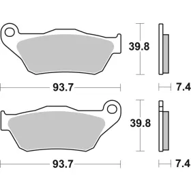 SBS CT Scooter Carbon Tech Organic 194CT Brake Pads MBK / Yamaha 125-250cc 05-13