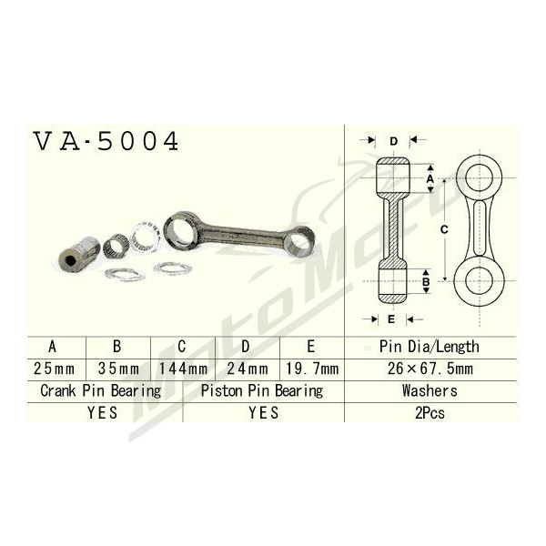 VESRAH Connecting rod Honda CR 500 87-01