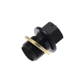 TECNIUM tepalo išleidimo varžtas aliuminio juodas M20x1,5x14