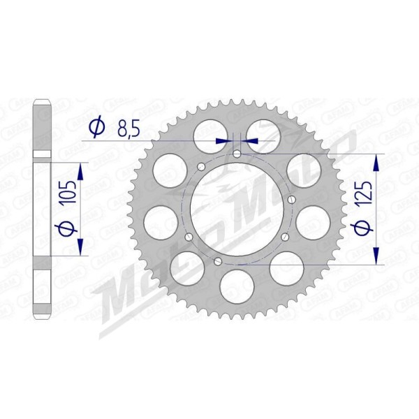AFAM Aluminium Rear Sprocket 428 58-62 teeth