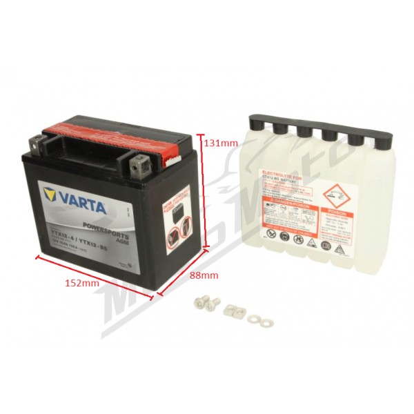 Batterie Moto VARTA YTX12-BS 12V 10AH 150A