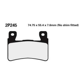 NISSIN Street Semi-Metallic Brake pads - 2P-245NS Honda / Hyosung 650-1300cc 98-19