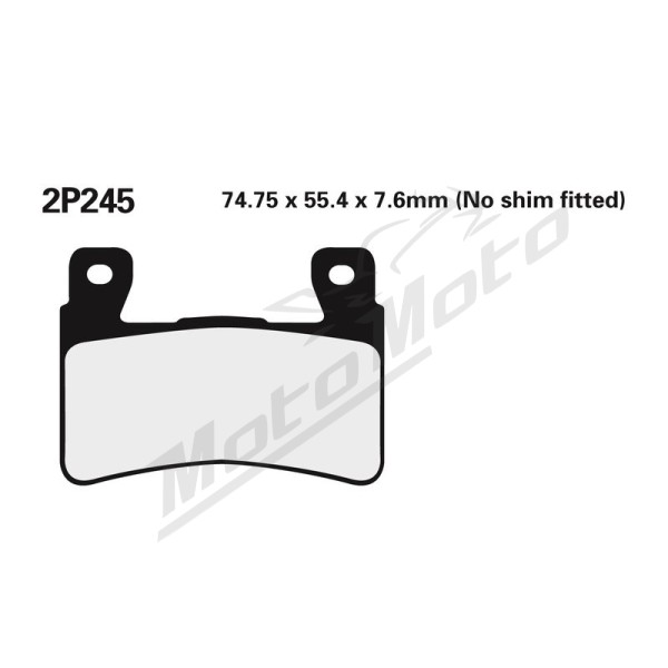 NISSIN Street Semi-Metallic Brake pads - 2P-245NS Honda / Hyosung 650-1300cc 98-19