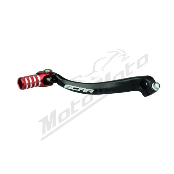 SCAR Shift Lever Matte Black/Red Endpiece Honda CRF 250 10-17
