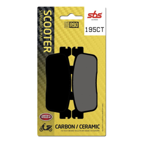 SBS CT Scooter Carbon Tech 195CT Organic Brake Pads Kymco / Peugeot / Yamaha 125-400cc 06-24