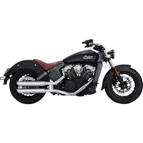 VANCE & HINES Twin Slash 3" Slip-On Mufflers Chrome Indian Scout 60-69 ABS 15-24