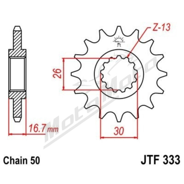 JT Chain Set 530Z3 16/43 Honda CB 900F 02-07