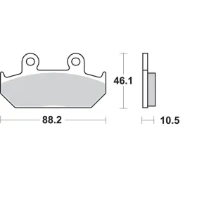 SBS HF Street 647HF Ceramic Organic Brake Pads Cagiva / Honda 500-1500cc 88-01