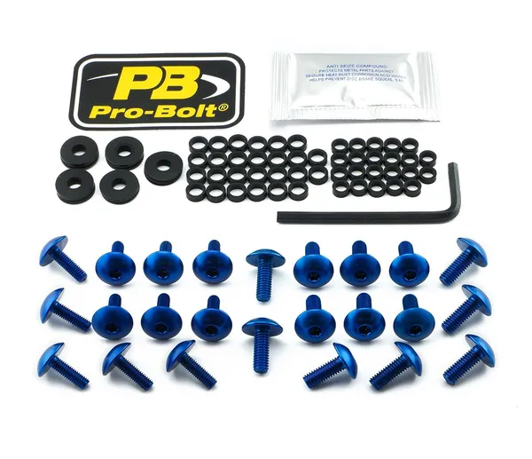 PRO BOLT Aliuminio apdailų varžtų rinkinys Kawasaki ZX-6R 600cc 09-12