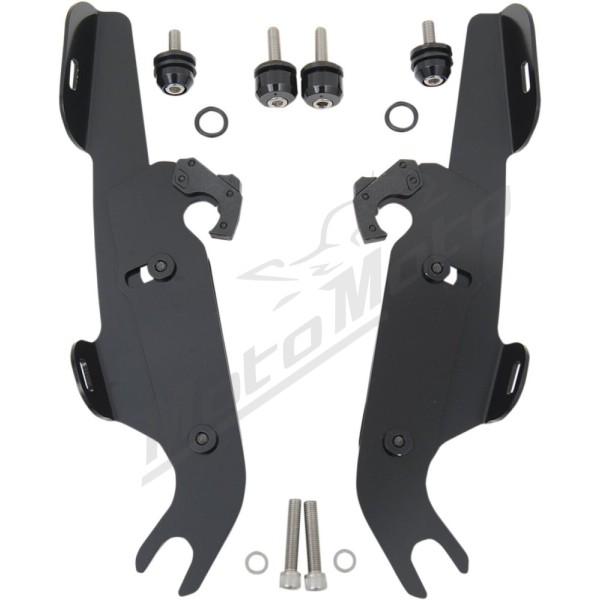 MEMPHIS SHADES HD Fats/Slim Windshield  Trigger-Lock Complete Mount Kit Harley Davidson FLS / FLST / FLSTC / FLSTF / FLSTFI / FLSTS 1340-1800 86-17