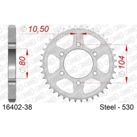 AFAM Steel Standard Rear Sprocket 530 38 teeth KAWASAKI Z / ZR 400-650cc 77-94