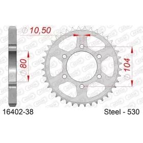 AFAM Steel Standard Rear Sprocket 530 38 teeth KAWASAKI Z / ZR 400-650cc 77-94