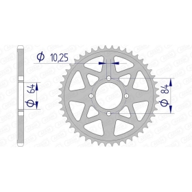 AFAM Aluminium Rear Sprocket 520 40-44 teeth ​​​​​​​KAWASAKI KFX / SUZUKI LT-Z 400cc 03-18