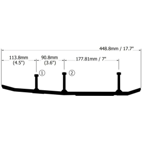 Sno-X slidžių montavimo dalis Lynx Ranger / Yeti / Adventure / Boondocker / Commander / Enduro / Rave / Xtrim 440-900 03-22