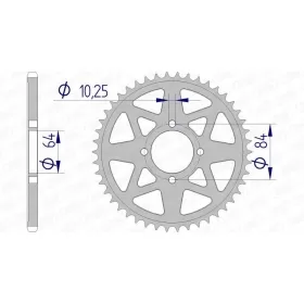 AFAM Aluminium Rear Sprocket 520 40-44 teeth ​​​​​​​KAWASAKI KFX / SUZUKI LT-Z 400cc 03-18