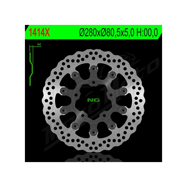NG BRAKES Front Wave Floating Brake Disc 280mm Kawasaki ZX-6R 600-636cc 03-04