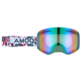 AMOQ Vision Vent+ Magnetic Motocross / Snow Goggles Tropical (Green Mirror)