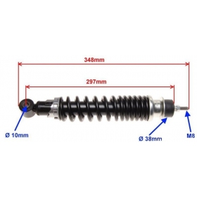 Rear adjustable shock absorber GILERA/ PIAGGIO 50-150cc 348mm Ø10 M8