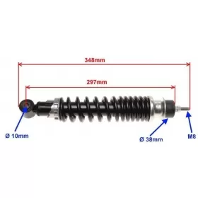 Rear adjustable shock absorber GILERA/ PIAGGIO 50-150cc 348mm Ø10 M8