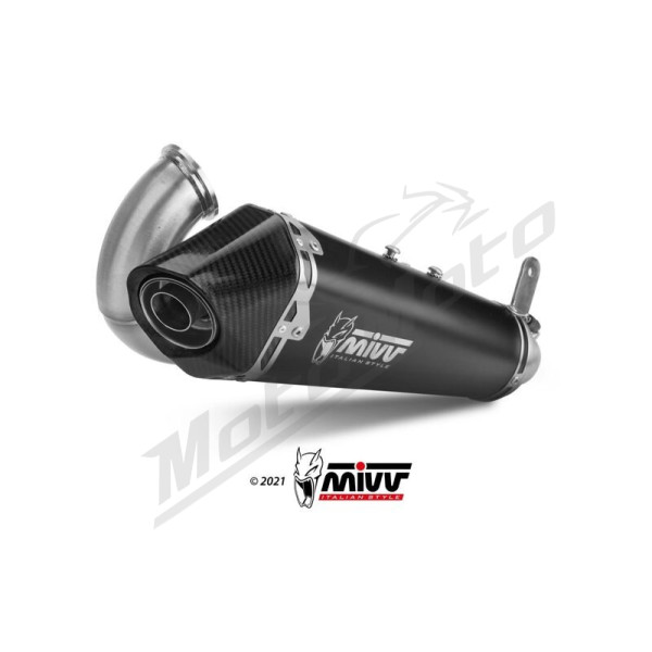 MIVV Delta Race Slip-On Muffler Black Stainless Steel Ducati Streetfighter / Panigale 955 20-24