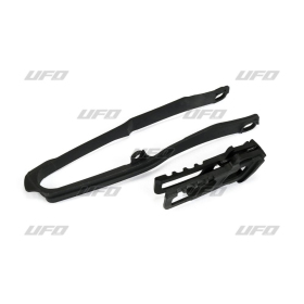 UFO Black Chain Guide and Swingarm Chain Slider Kit Honda CRF 250-450cc 17-21