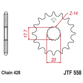 Priekinė žvaigždutė JTF558RB