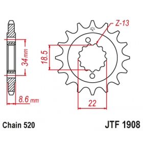 Front sprocket JTF1908