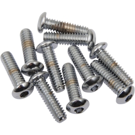 DRAG SPECIALTIES Replacement Button Head Bolts M6x1,25 (length 15,9mm) 10pcs.