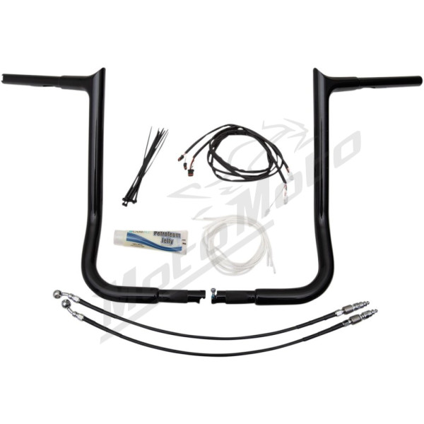 FAT BAGGERS INC. PointedTop Handlebar Kit Black 91.5x40.5cm Harley Davidson FLHT / FLHTCU / FLHX / FLRT 1690-1923 14-20