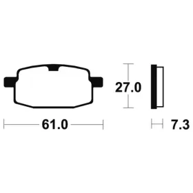 TECNIUM Street Organic Brake pads MA119 Italjet / Peugeot / PGO 50cc 92-14