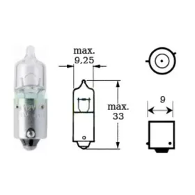 Bulb 12v H6w Bax9s