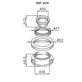 Fork bearing set BUZZETTI YAMAHA X-MAX 125 / 250 (from 2010y)